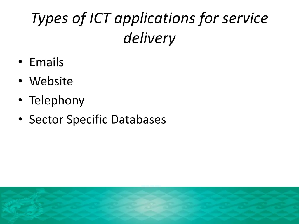 types of ict applications for service delivery 3