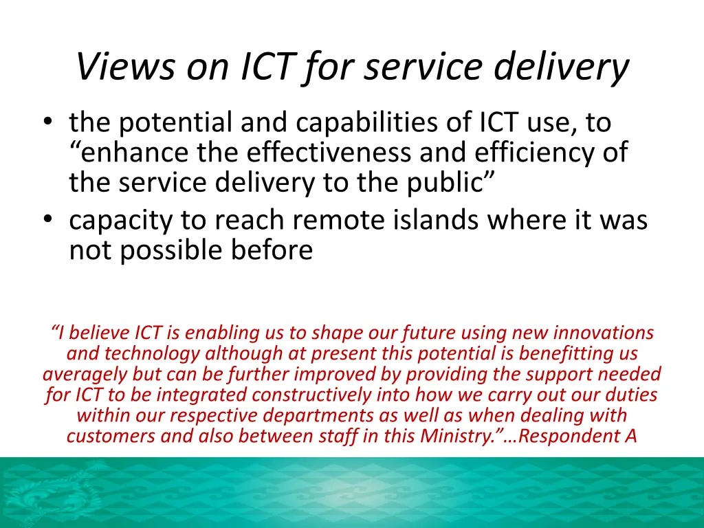 views on ict for service delivery the potential