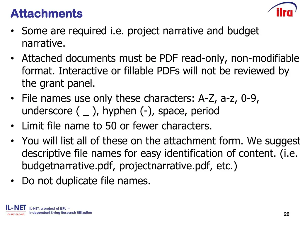 attachments attachments some are required