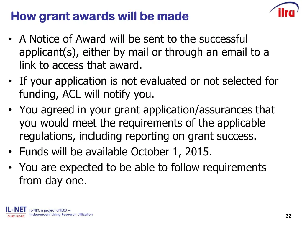 how grant awards will be made how grant awards