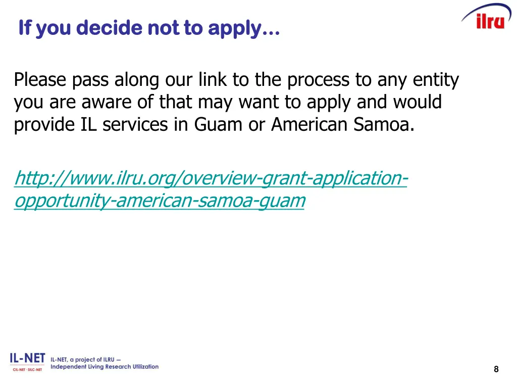 if you decide not to apply if you decide