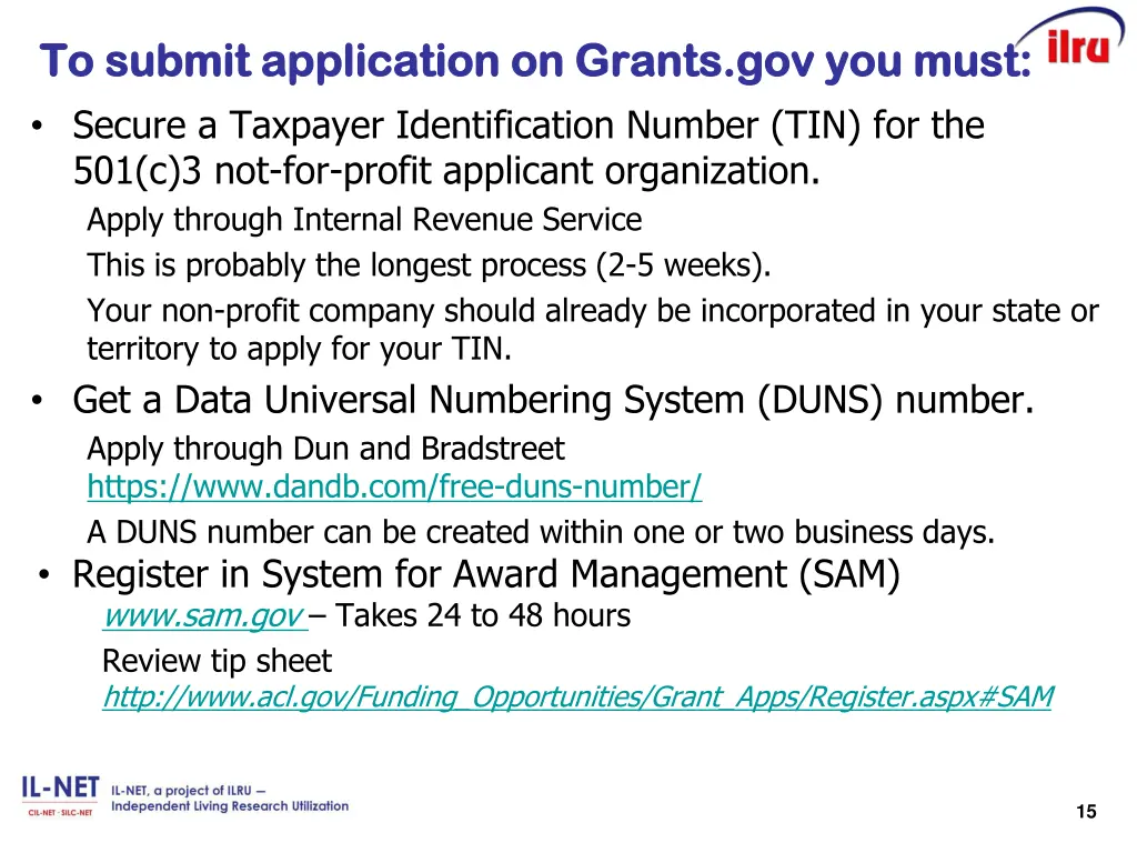 t to submit application on grants gov you must