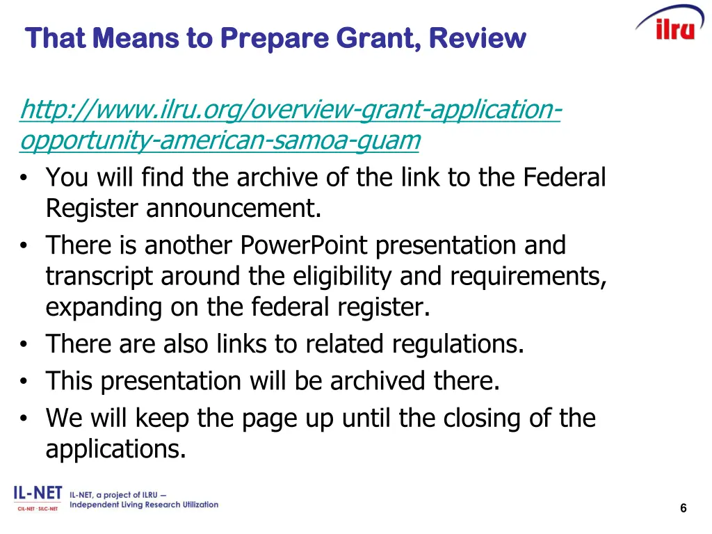 that means to prepare grant review that means