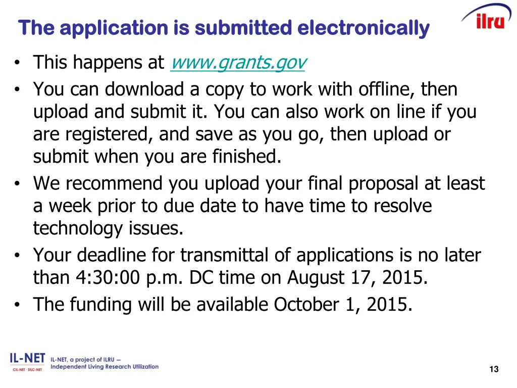 the application is submitted electronically