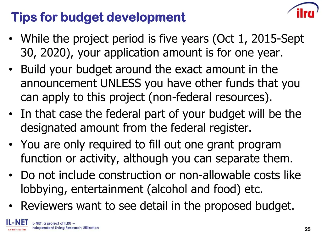 tips for budget development tips for budget