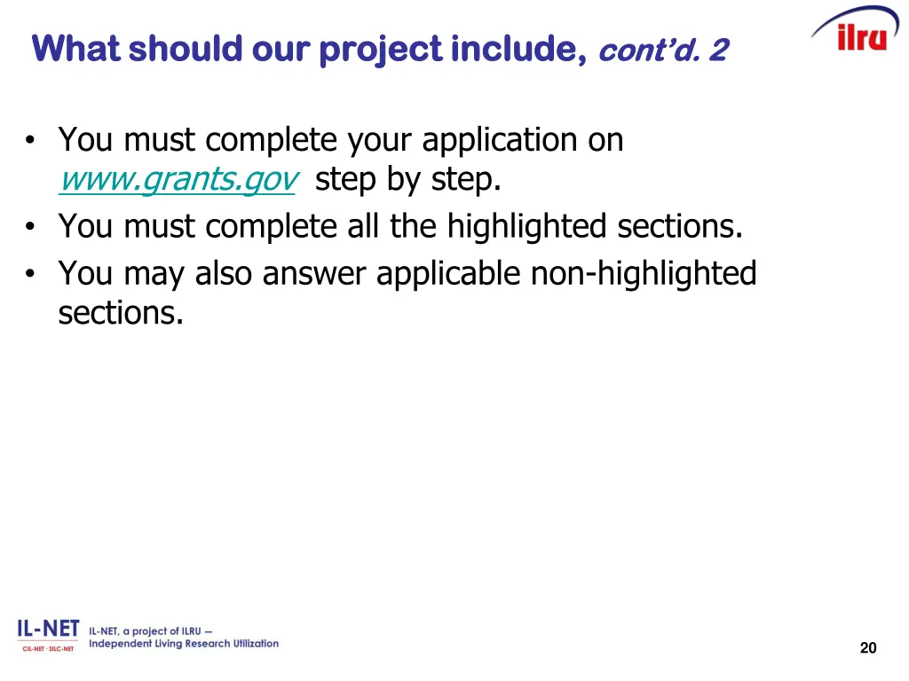 what should our project include what should 1