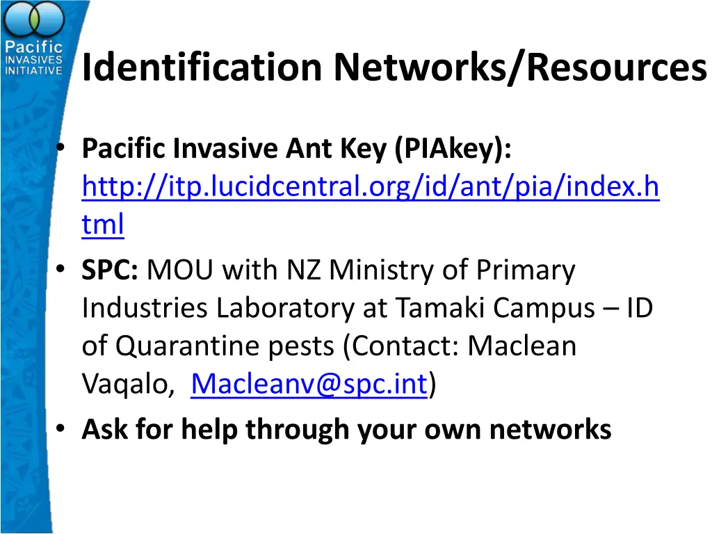 identification networks resources 1