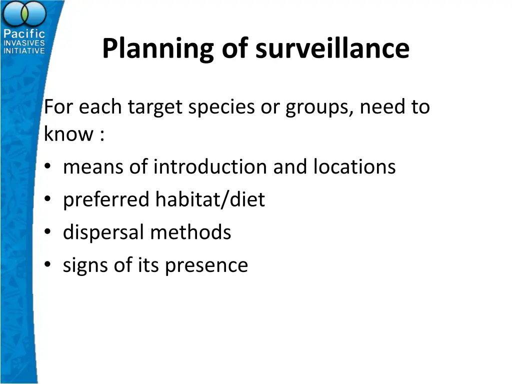 planning of surveillance 2