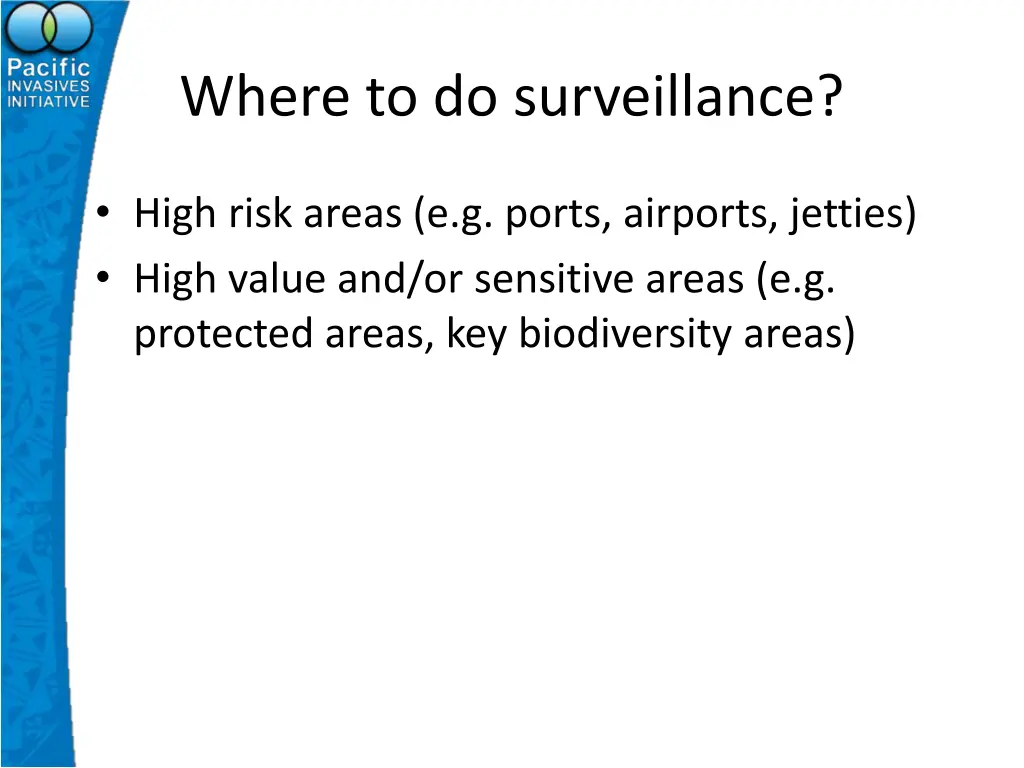 where to do surveillance