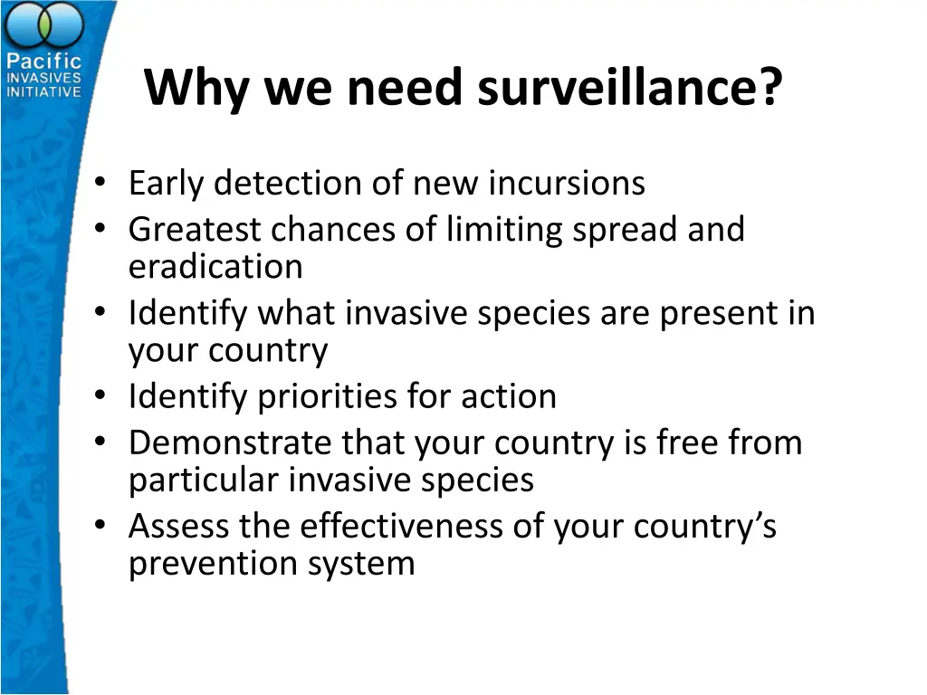 why we need surveillance