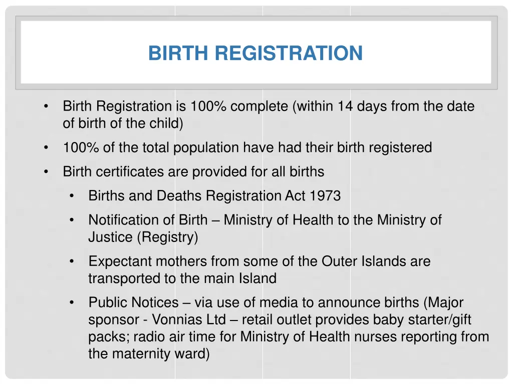 birth registration