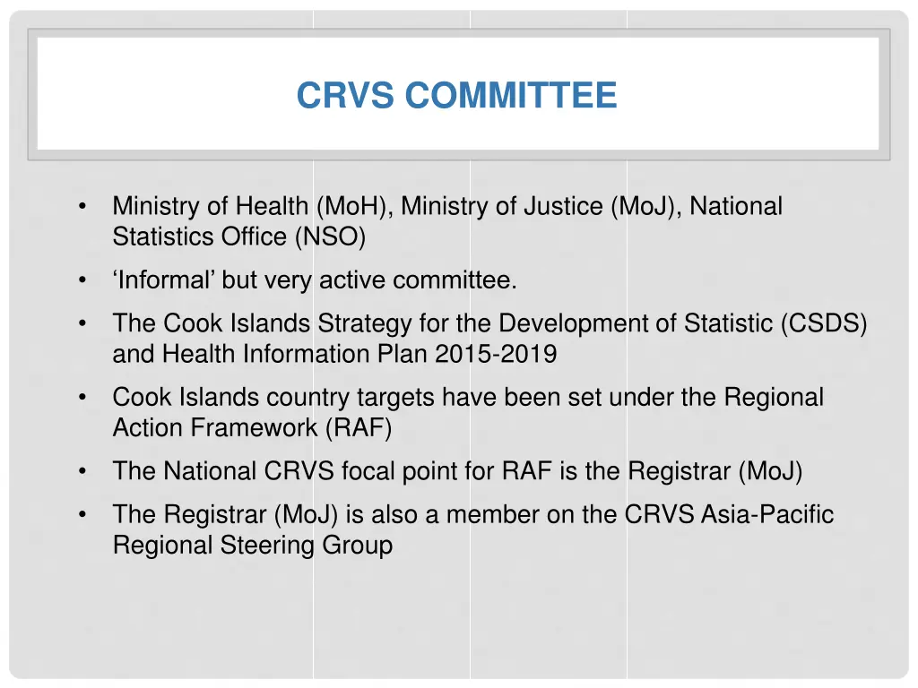 crvs committee