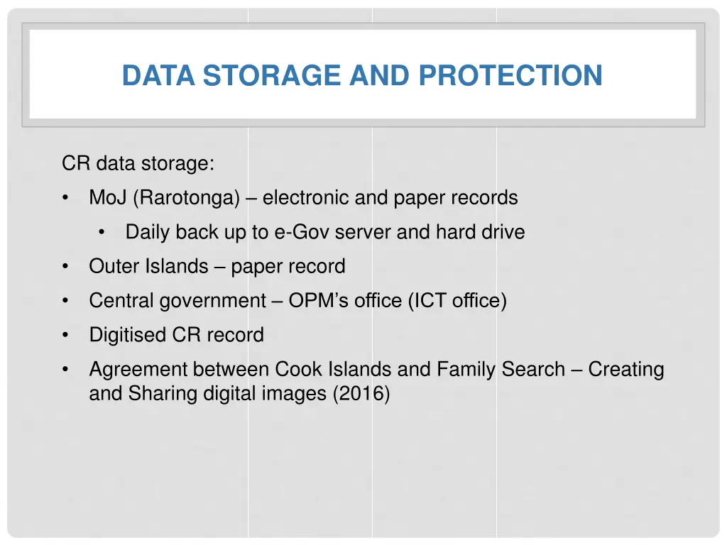 data storage and protection