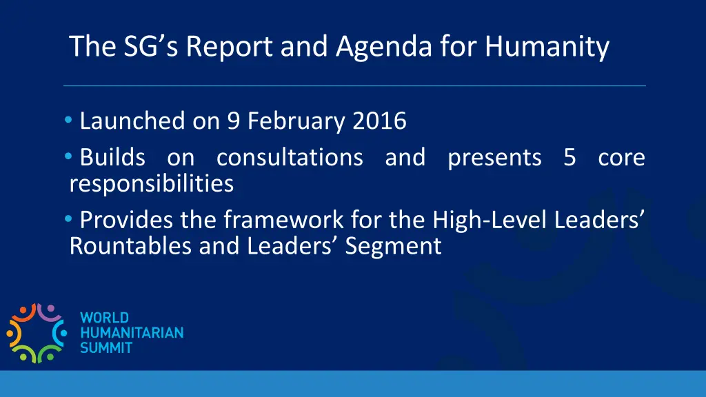 the sg s report and agenda for humanity