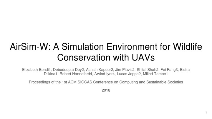 airsim w a simulation environment for wildlife