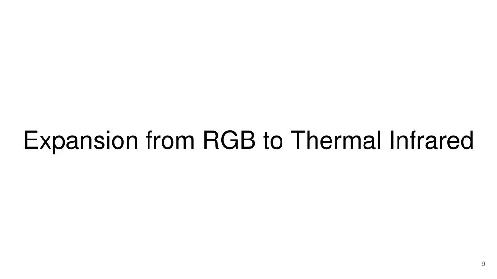 expansion from rgb to thermal infrared