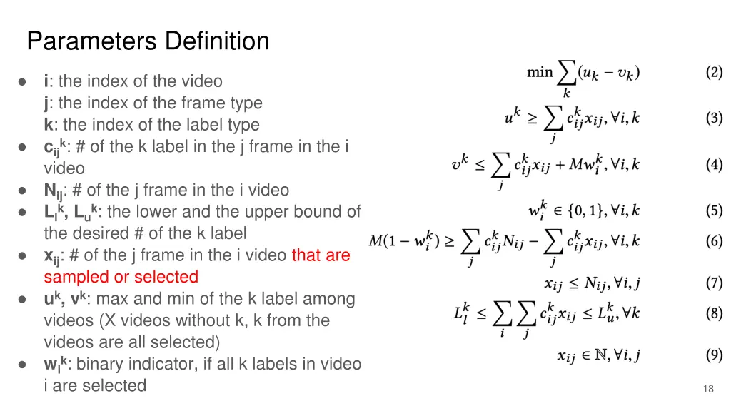 parameters definition