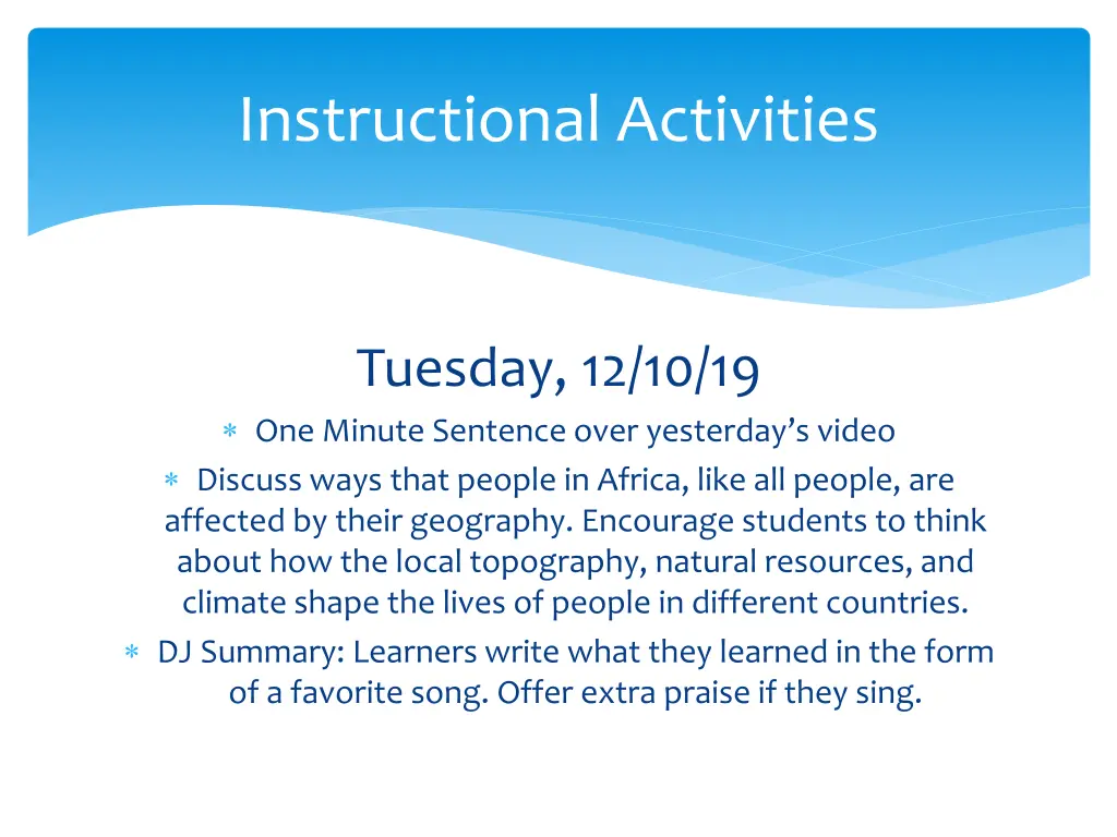 instructional activities 1