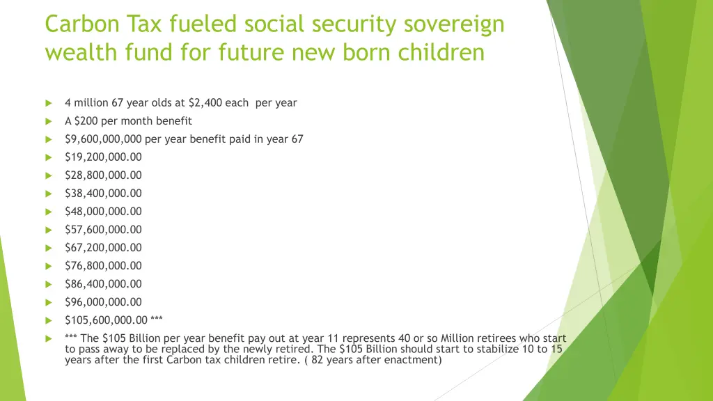 carbon tax fueled social security sovereign