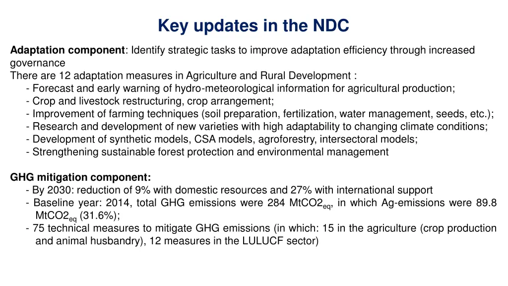 key updates in the ndc 1