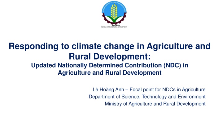 responding to climate change in agriculture