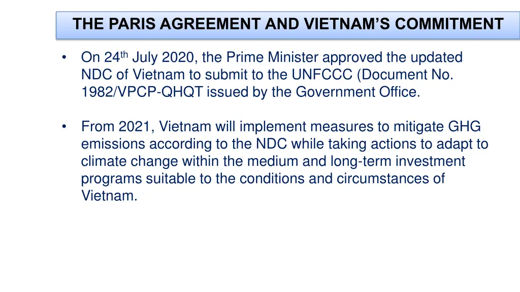 the paris agreement and vietnam s commitment 1