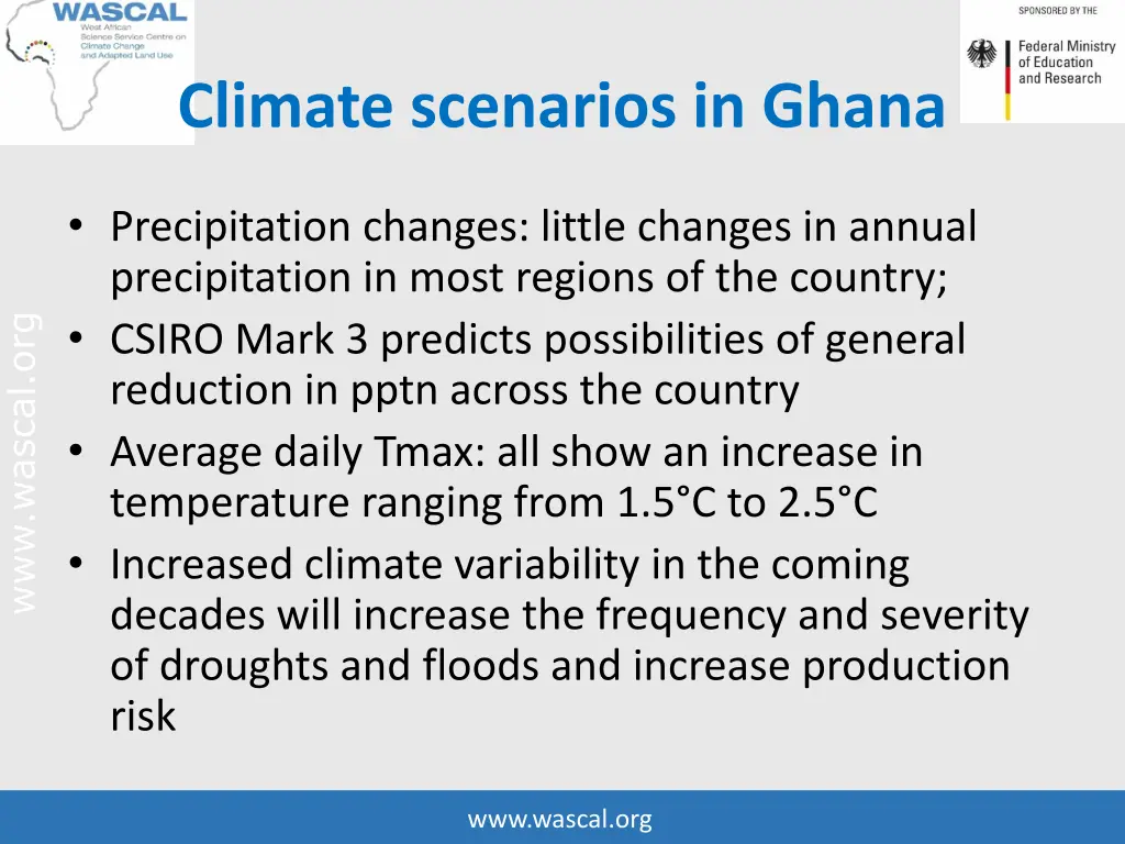 climate scenarios in ghana