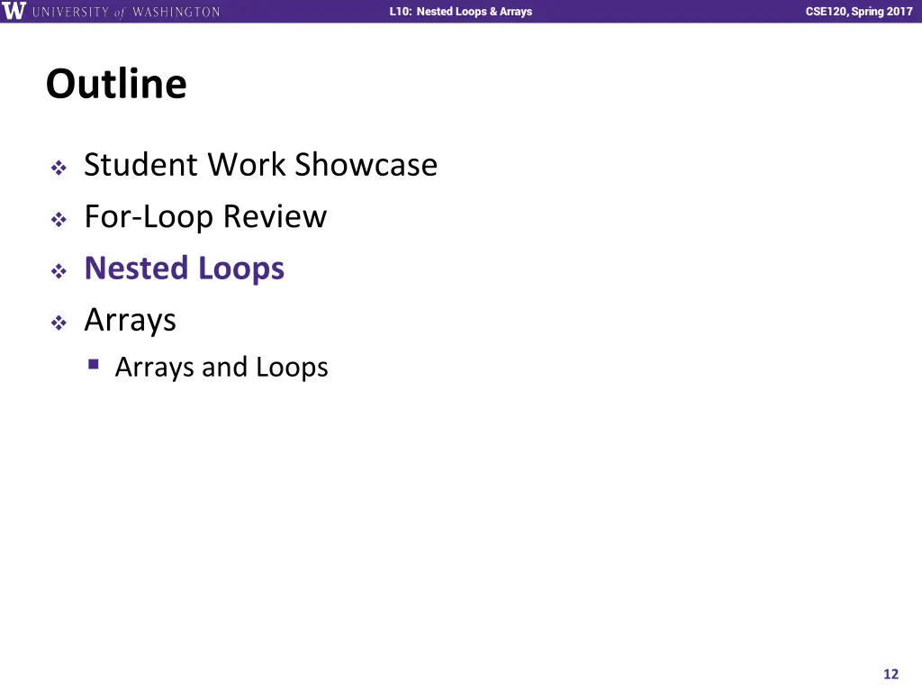 l10 nested loops arrays 11