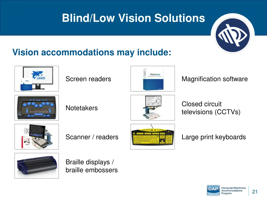 blind low vision solutions