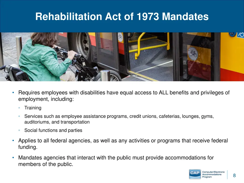 rehabilitation act of 1973 mandates