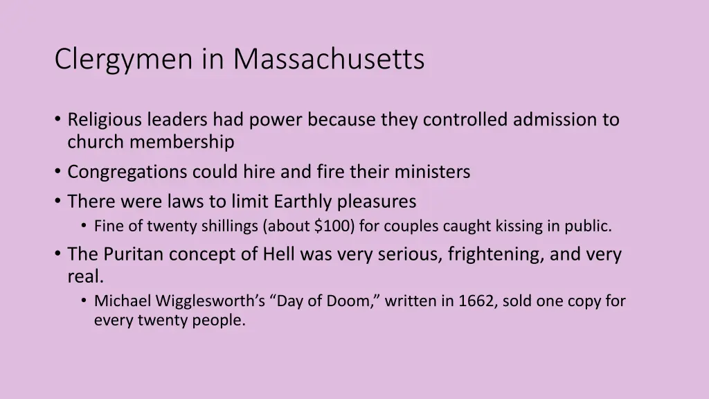 clergymen in massachusetts