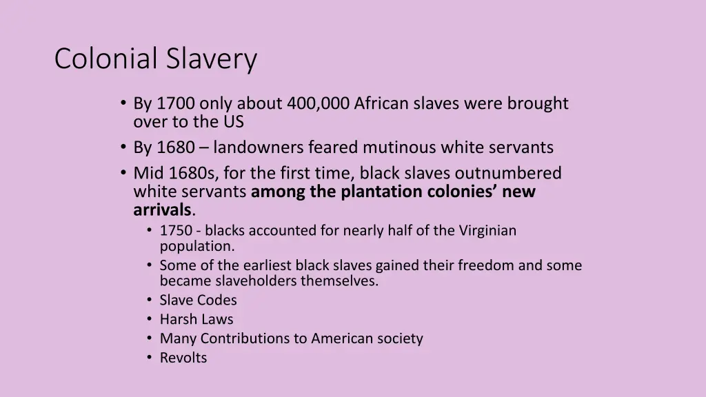 colonial slavery