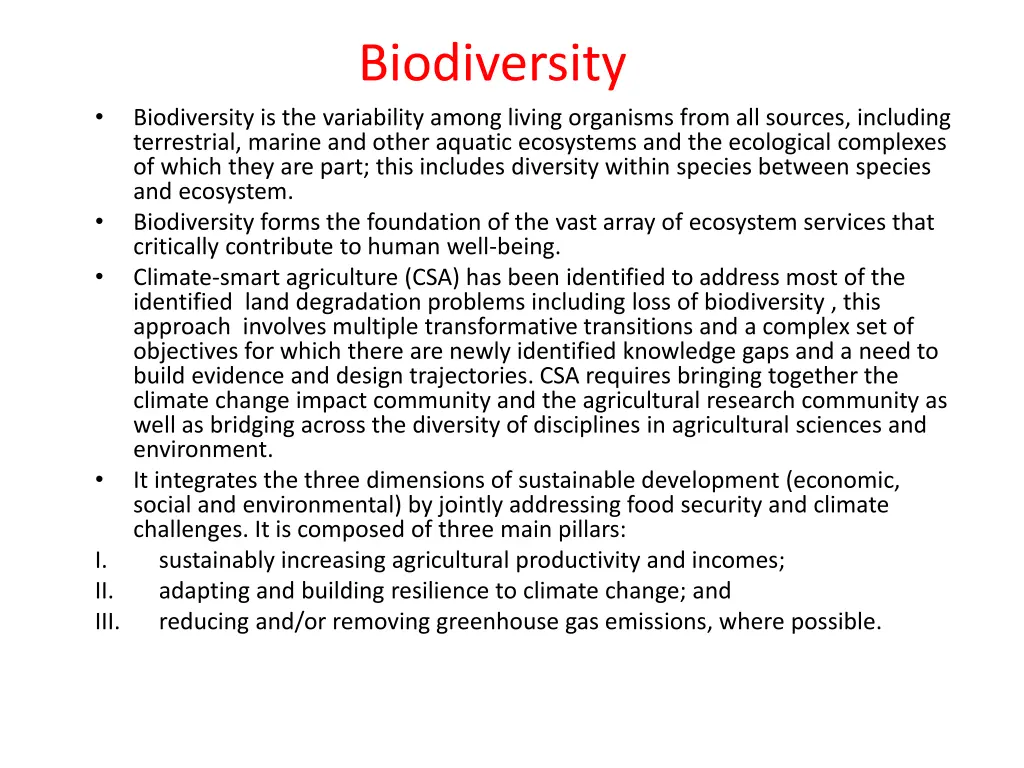 biodiversity