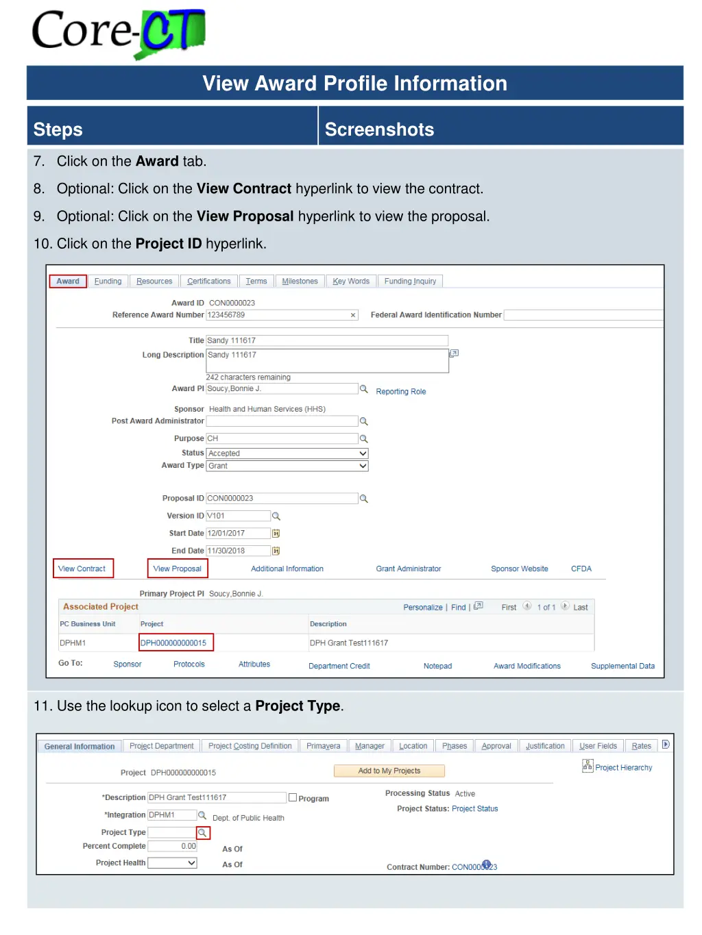 view award profile information 1