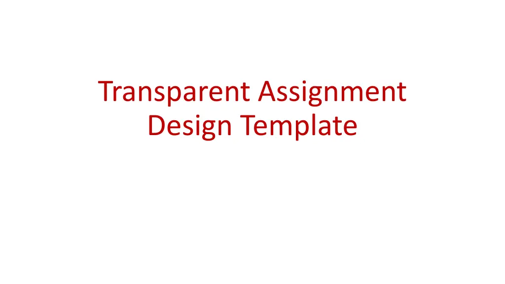 transparent assignment design template