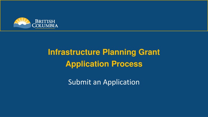 infrastructure planning grant application process