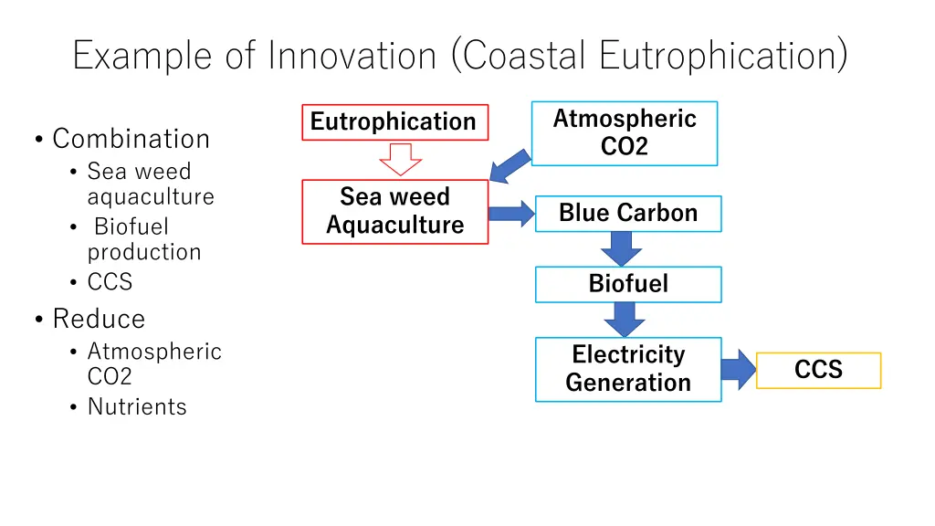 example of innovation coastal eutrophication