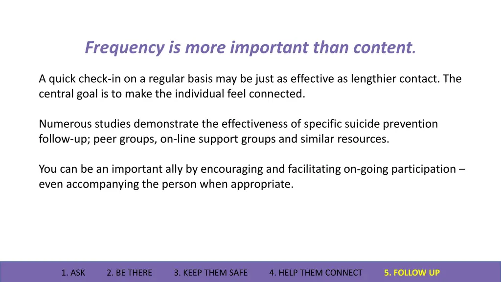 frequency is more important than content