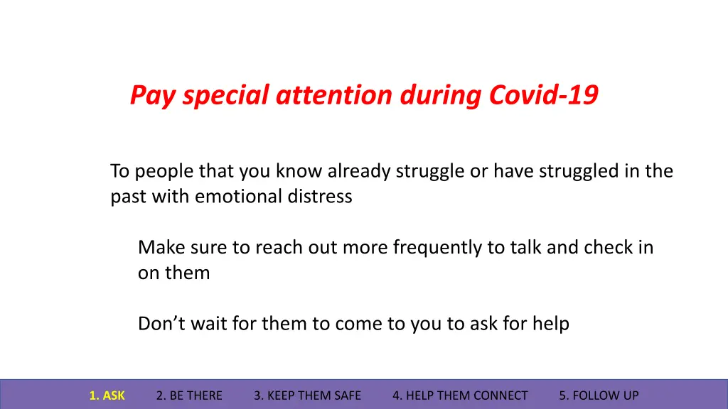 pay special attention during covid 19