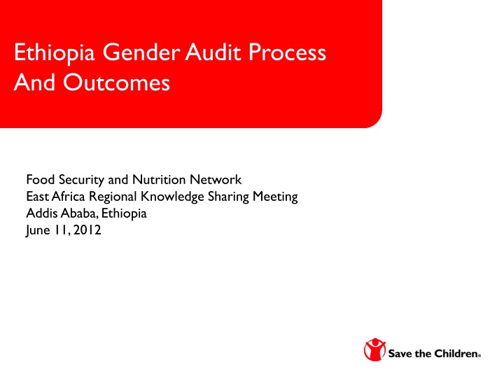 ethiopia gender audit process and outcomes