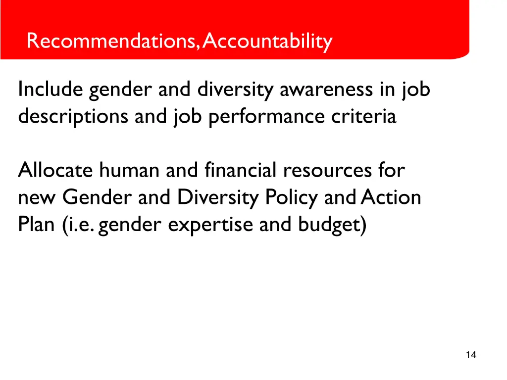 recommendations accountability