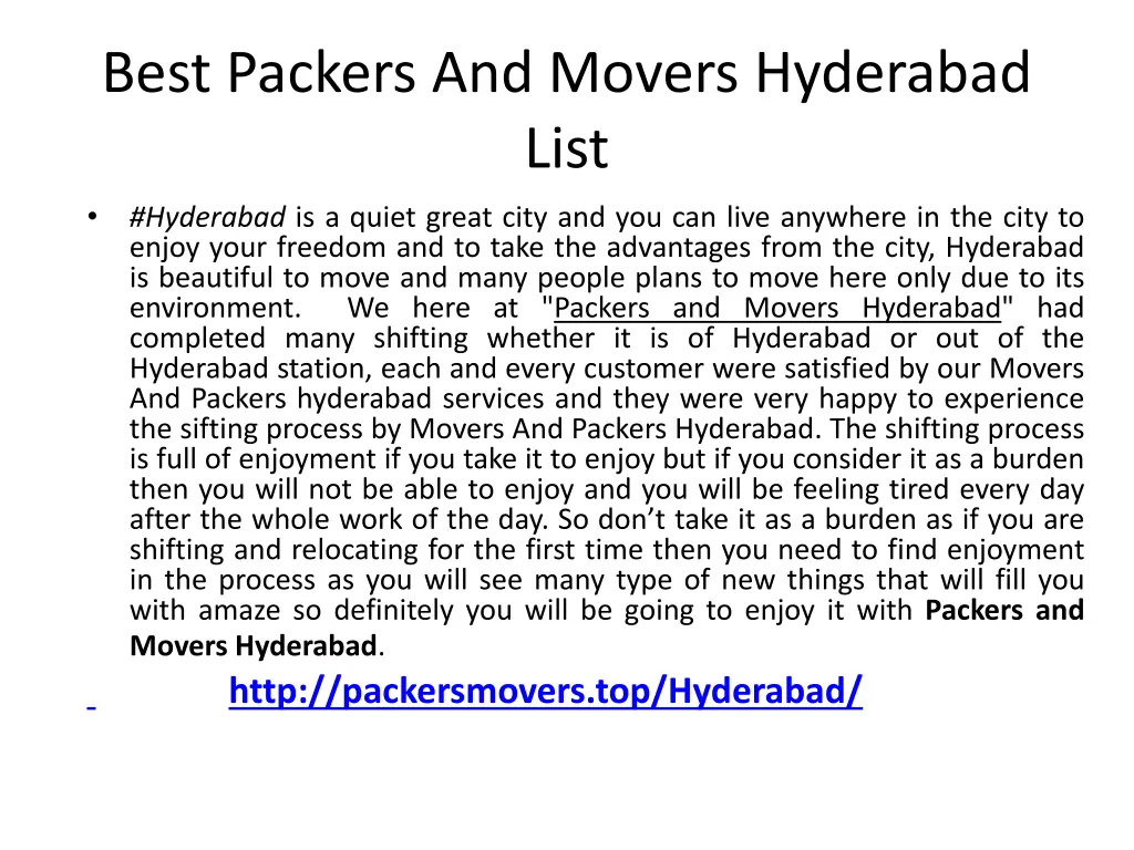 best packers and movers hyderabad list