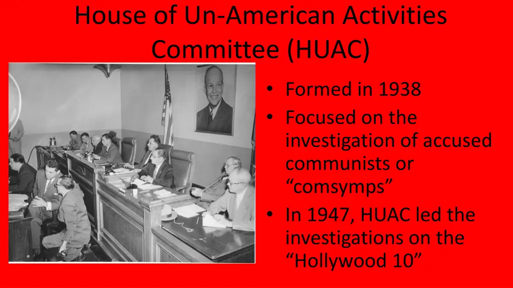 house of un american activities committee huac