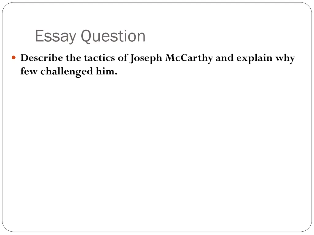 essay question