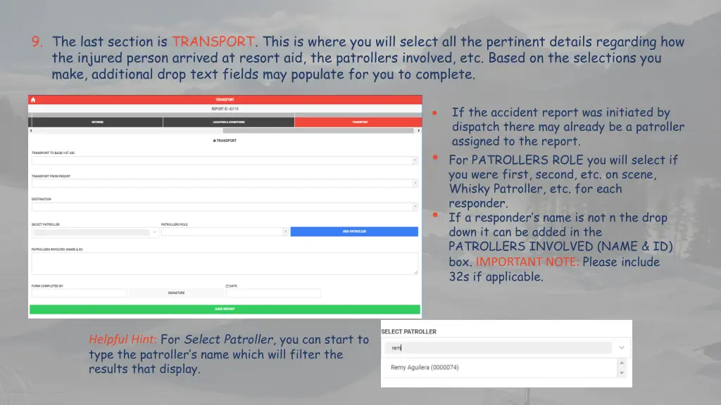 9 the last section is transport this is where