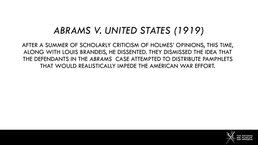 abrams v united states 1919