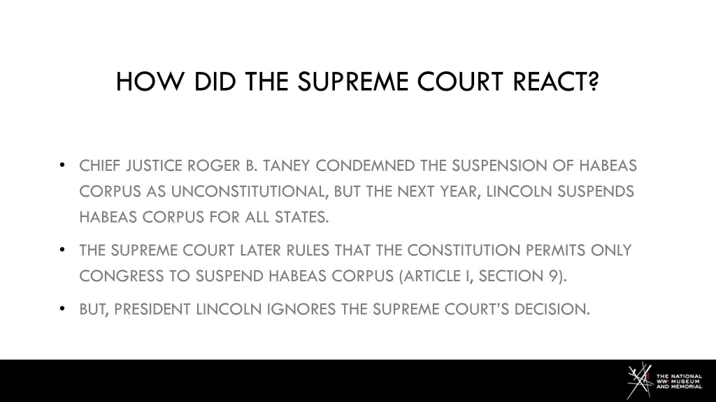 how did the supreme court react