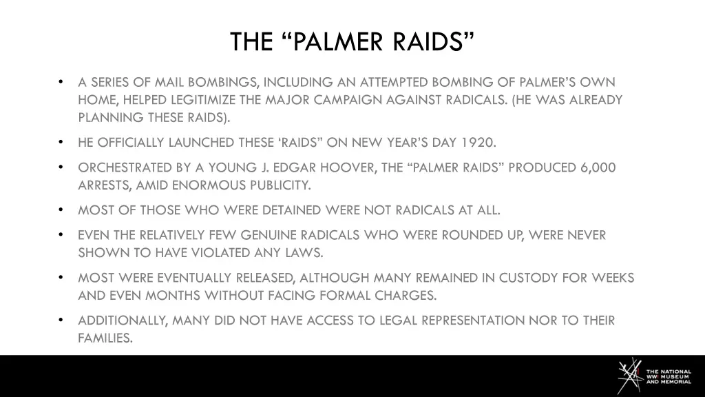 the palmer raids