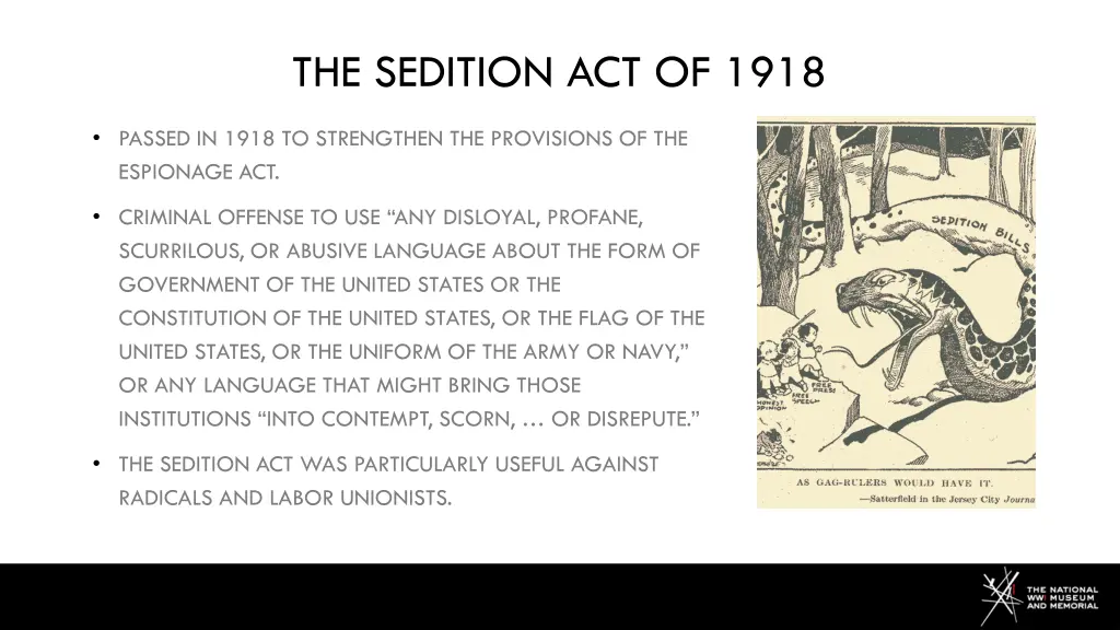 the sedition act of 1918