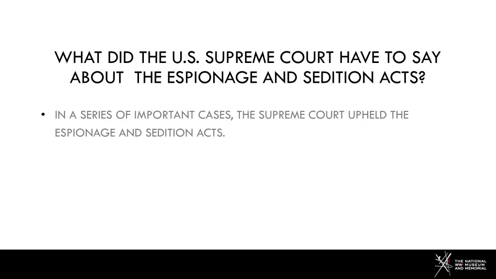 what did the u s supreme court have to say about